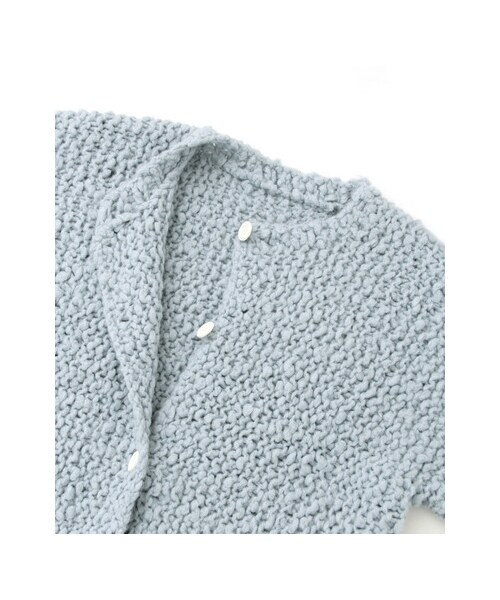 KBF（ケイビーエフ）の「ガーター編みBIGガウン（ジャケット/アウター・レディース・L.GREEN/L.BLUE/OFF・one）」の20枚目の写真