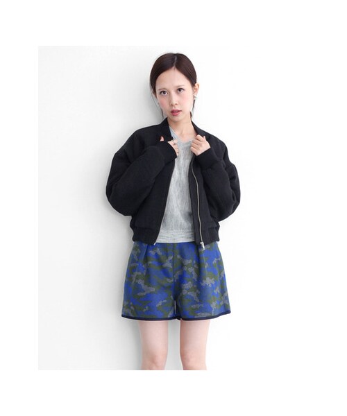 KBF(ケイビーエフ)の「ボンバージャケット(ジャケット/アウター・レディース・OFF/NAVY/BLACK・one)」の4枚目の写真