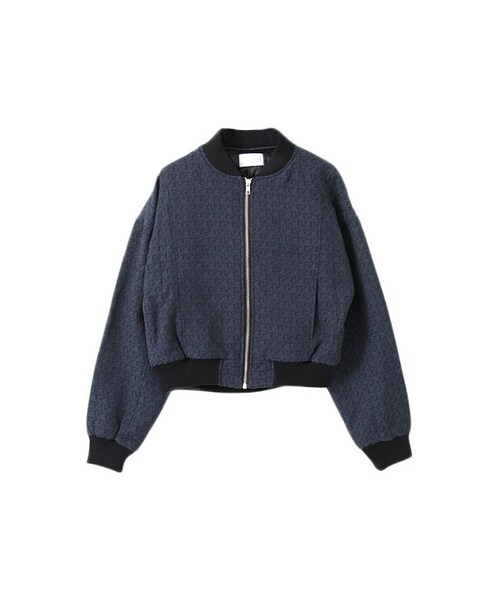 KBF(ケイビーエフ)の「ボンバージャケット(ジャケット/アウター・レディース・OFF/NAVY/BLACK・one)」の3枚目の写真