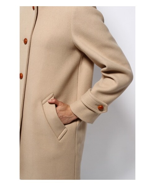 IENA（イエナ）の「メルトンノーカラーコートフードツキ（その他コート