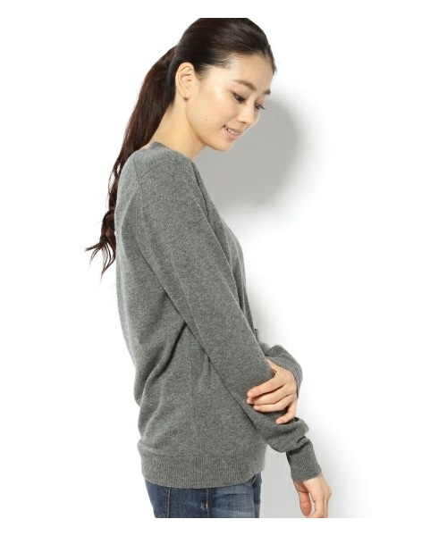 美品✨️Deuxieme Classe　Back V コットンニット　グレージュ Plage - プラージュ 2WAY ラグラン Back V プルオーバー ニット