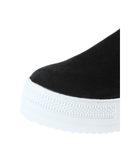 earth music&ecology(アースミュージックアンドエコロジー)の「〈サイズコンシェルジュ〉起毛厚底スリッポン(パンプス・レディース・ブラック・25cm)」の4枚目の写真