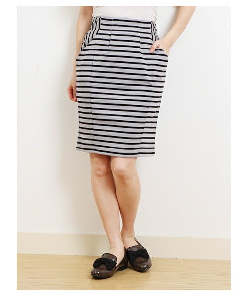 E Hyphen World Gallery イーハイフンワールドギャラリー の ボーダータイトスカート パンツ Wear