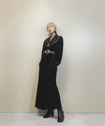 USED | studio 36 noble black long dress-1471-10(ワンピース)
