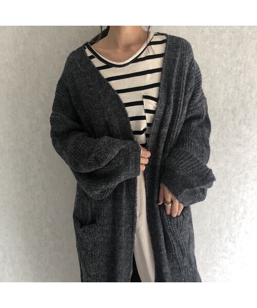 copine（コピン）の「もたっと袖！ケーブル編みニットカーディガン(2color)（ニット/セーター・レディース・その他）」の11枚目の写真