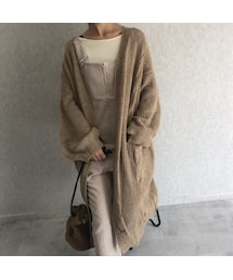 copine | もたっと袖！ケーブル編みニットカーディガン(2color)(ニット/セーター)