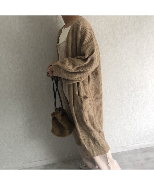 copine（コピン）の「もたっと袖！ケーブル編みニットカーディガン(2color)（ニット/セーター・レディース・その他）」の5枚目の写真