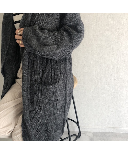 copine（コピン）の「もたっと袖！ケーブル編みニットカーディガン(2color)（ニット/セーター・レディース・その他）」の14枚目の写真