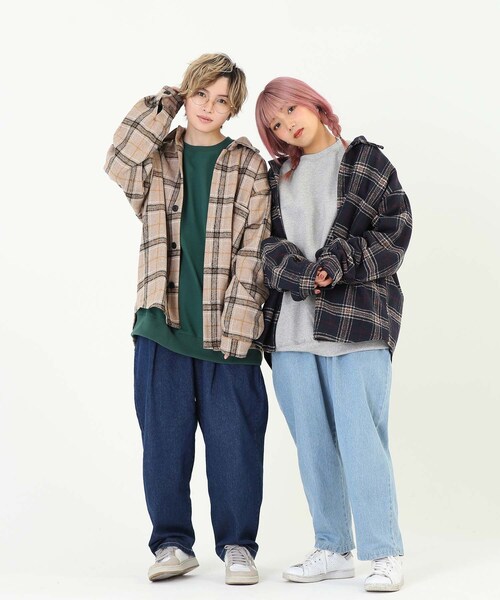 BOYSHE（ボーイシー）の「ビッグシルエット チェックシャツジャケット　ネイビー（シャツ/ブラウス・レディース・その他）」の11枚目の写真