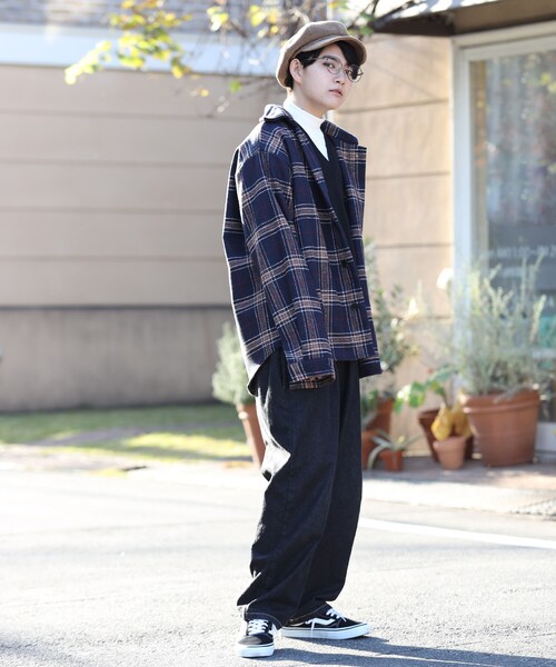 BOYSHE（ボーイシー）の「ビッグシルエット チェックシャツジャケット　ネイビー（シャツ/ブラウス・レディース・その他）」の6枚目の写真