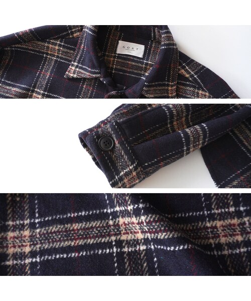BOYSHE（ボーイシー）の「ビッグシルエット チェックシャツジャケット　ネイビー（シャツ/ブラウス・レディース・その他）」の15枚目の写真