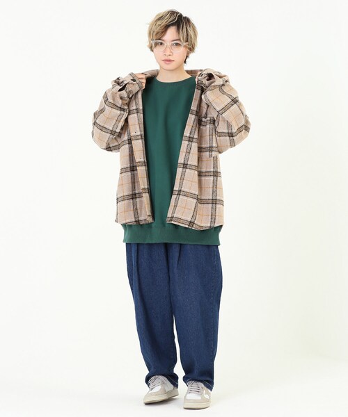 BOYSHE（ボーイシー）の「ビッグシルエット チェックシャツジャケット　ベージュ（シャツ/ブラウス・レディース・その他）」の10枚目の写真