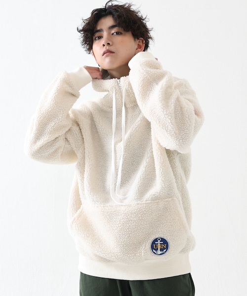 BOYSHE（ボーイシー）の「プルオーバーシープボアアノラックパーカー　クリーム（パーカー・レディース・その他）」の2枚目の写真