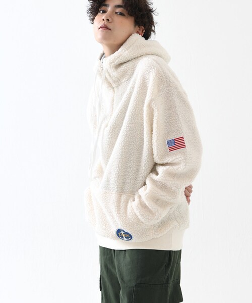 BOYSHE（ボーイシー）の「プルオーバーシープボアアノラックパーカー　クリーム（パーカー・レディース・その他）」の6枚目の写真