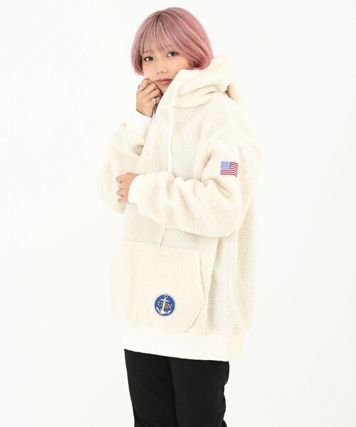BOYSHE（ボーイシー）の「プルオーバーシープボアアノラックパーカー　クリーム（パーカー・レディース・その他）」の12枚目の写真