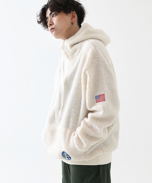 BOYSHE（ボーイシー）の「プルオーバーシープボアアノラックパーカー　クリーム（パーカー・レディース・その他）」の3枚目の写真