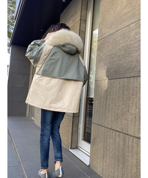 no brand（ノーブランド）の「ラクーンファー裏ボアコート（ポリーヌ