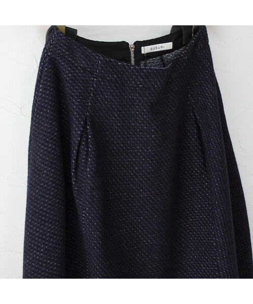 susuri（ススリ）の「SUSURI ススリ キューポラスカート #navy 【送料