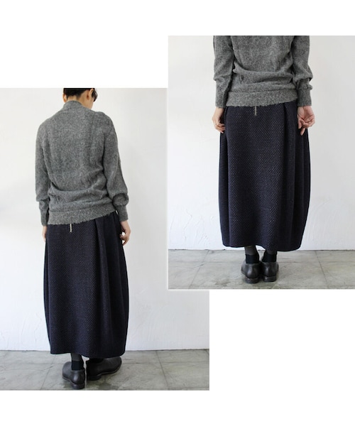 susuri（ススリ）の「SUSURI ススリ キューポラスカート #navy 【送料