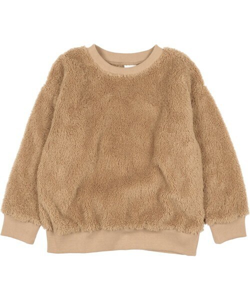 T>>2（ティーツー）の「ボアトレーナー（スウェット・キッズ・01.ベージュ/02.キャメル/03.ピンク/04.グリーン/05.ネイビー/06.グレー・90-150）」の3枚目の写真