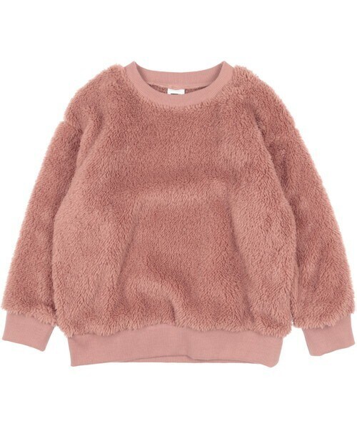 T>>2（ティーツー）の「ボアトレーナー（スウェット・キッズ・01.ベージュ/02.キャメル/03.ピンク/04.グリーン/05.ネイビー/06.グレー・90-150）」の6枚目の写真