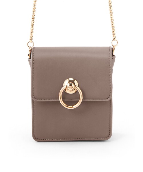 GRL（グレイル）の「2Wayチェーンショルダーミニバッグ（ショルダーバッグ・レディース・ブラウン/モカ/アイボリー/ベージュ/オフホワイト/カーキ/ボルドー/グリーン/ブラック/ライトグリーン/ブルー/ピンク・F）」の5枚目の写真