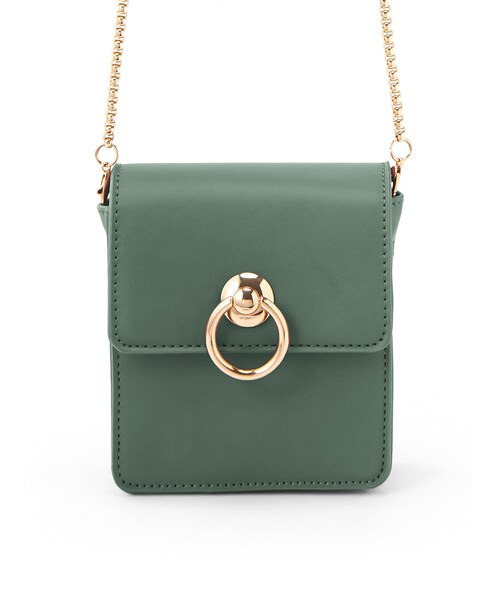 GRL（グレイル）の「2Wayチェーンショルダーミニバッグ（ショルダーバッグ・レディース・ブラウン/モカ/アイボリー/ベージュ/オフホワイト/カーキ/ボルドー/グリーン/ブラック/ライトグリーン/ブルー/ピンク・F）」の8枚目の写真