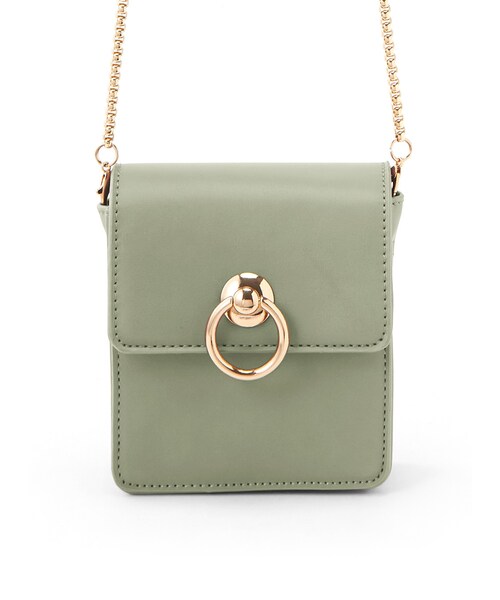 GRL（グレイル）の「2Wayチェーンショルダーミニバッグ（ショルダーバッグ・レディース・ブラウン/モカ/アイボリー/ベージュ/オフホワイト/カーキ/ボルドー/グリーン/ブラック/ライトグリーン/ブルー/ピンク・F）」の9枚目の写真