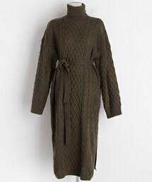 DHOLIC | ストラップ付タートルネックニットワンピース(ニット/セーター)