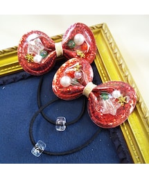 Handmade（ハンドメイド）の「ラメサンドクリスマスリボンヘアゴム（ヘアゴム・キッズ）」