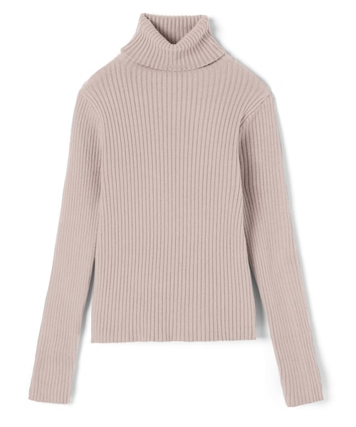 GRL（グレイル）の「タートルネックリブニットトップス（ニット/セーター・レディース・オフホワイト/オフベージュ/モカ/ブラック/グリーン/ロイヤルブルー/パープル/モカブラウン/ボルドー/ラベンダー/ブルー/イエロー・M）」の5枚目の写真