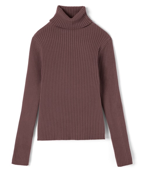 GRL（グレイル）の「タートルネックリブニットトップス（ニット/セーター・レディース・オフホワイト/オフベージュ/モカ/ブラック/グリーン/ロイヤルブルー/パープル/モカブラウン/ボルドー/ラベンダー/ブルー/イエロー・M）」の4枚目の写真