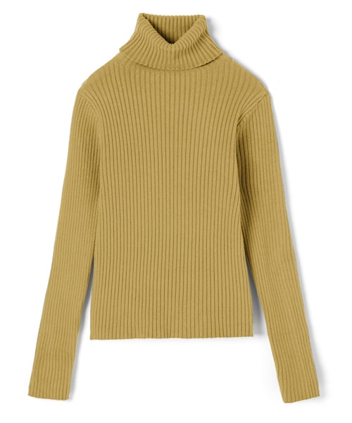 GRL（グレイル）の「タートルネックリブニットトップス（ニット/セーター・レディース・オフホワイト/オフベージュ/モカ/ブラック/グリーン/ロイヤルブルー/パープル/モカブラウン/ボルドー/ラベンダー/ブルー/イエロー・M）」の11枚目の写真