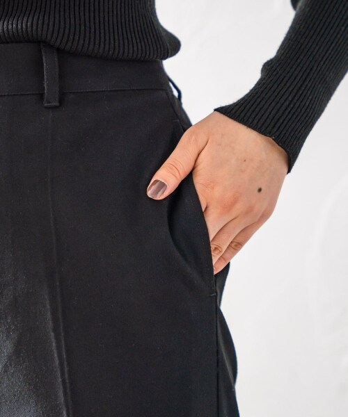 PAGEBOY(ページボーイ)の「【WEB先行予約】ウールライクセミフレアパンツ(パンツ・レディース・ブラック/ルージュ/杢ブラウン・S, M)」の16枚目の写真