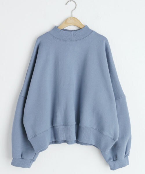 DHOLIC（ディーホリック）の「裏起毛ハーフネックスウェット（スウェット・レディース・ベージュ/ブルー/ピンク/グリーン・FREE）」の3枚目の写真