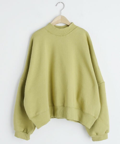 DHOLIC（ディーホリック）の「裏起毛ハーフネックスウェット（スウェット・レディース・ベージュ/ブルー/ピンク/グリーン・FREE）」の2枚目の写真