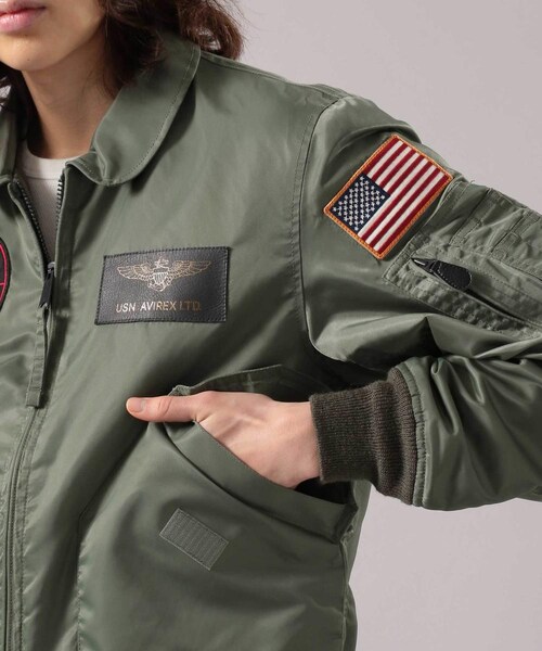 AVIREX（アヴィレックス）の「CWU 36P VX-31（ジャケット/アウター・メンズ・BLACK/SAGE・M, L, XL, XXL, F）」の6枚目の写真