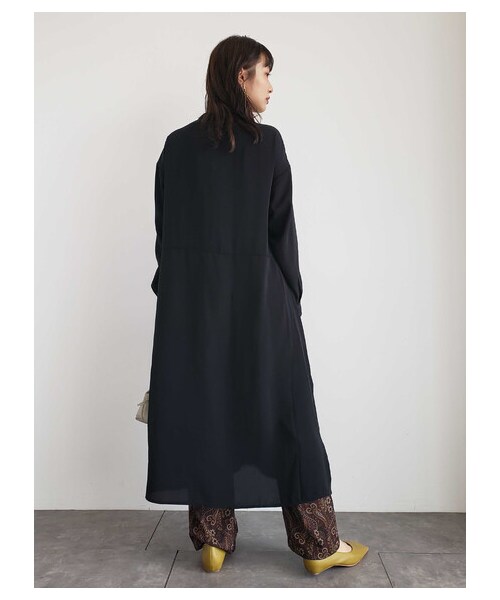 Green　Parks（グリーンパークス）の「【Special Price】・ELENCARE DUE チャイナワンピース（ワンピース/ドレス・ブラック/ベージュ/テラコッタ・F）」の4枚目の写真