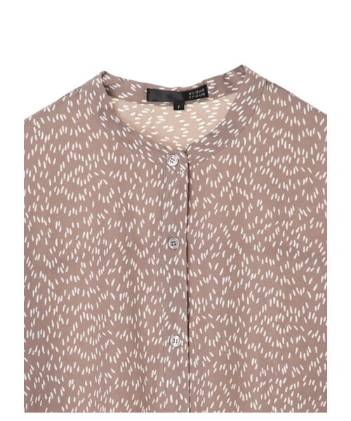 Green Parks(グリーンパークス)の「・SUGAR SPOON バンドカラーパターンワンピ(ワンピース/ドレス・ブラック/グレーベージュ/ブラウン・F)」の9枚目の写真