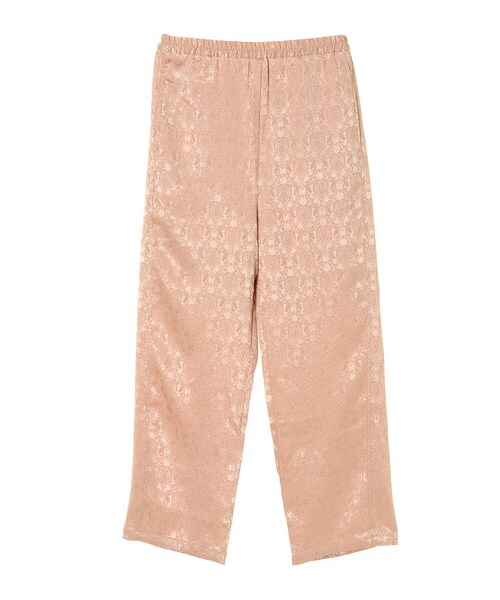 Green　Parks（グリーンパークス）の「・SUGAR SPOON サテンジャガードパンツ（パンツ・アイボリー/ピンク/ベージュ/グリーン・F）」の16枚目の写真