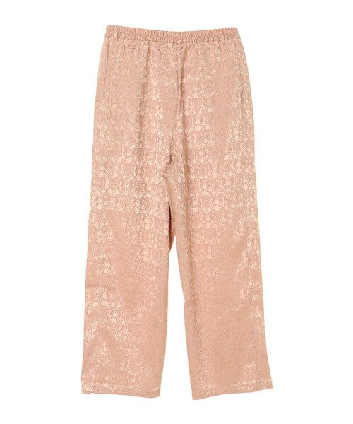 Green　Parks（グリーンパークス）の「・SUGAR SPOON サテンジャガードパンツ（パンツ・アイボリー/ピンク/ベージュ/グリーン・F）」の10枚目の写真