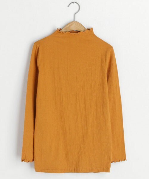 DHOLIC（ディーホリック）の「ハーフネックリンクルTシャツ（Tシャツ/カットソー・レディース・ホワイト/グリーン/ベージュ/オレンジ/ブラック/ピンク・FREE）」の6枚目の写真