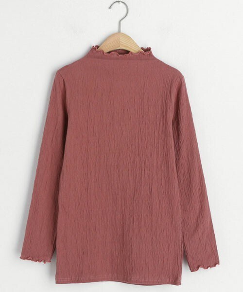 DHOLIC（ディーホリック）の「ハーフネックリンクルTシャツ（Tシャツ/カットソー・レディース・ホワイト/グリーン/ベージュ/オレンジ/ブラック/ピンク・FREE）」の5枚目の写真