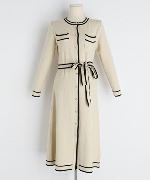 Dholic ディーホリック の ストラップ付ニット配色ワンピース ワンピース Wear