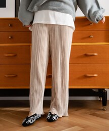 mysty woman | ランダムベロアプリーツパンツ(パンツ)