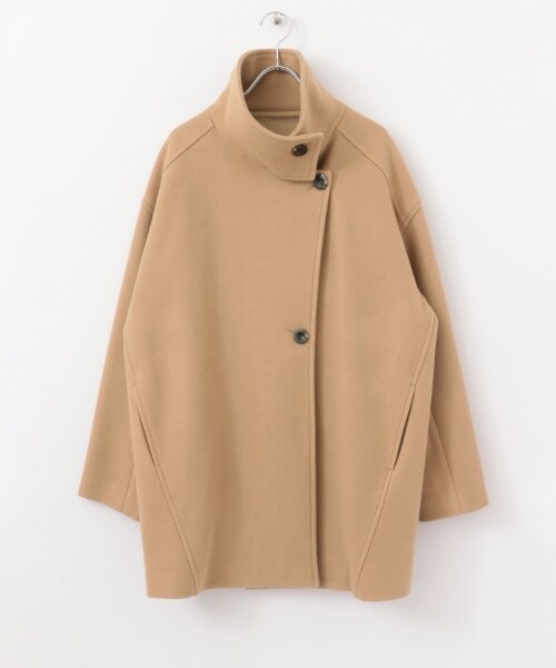 KBF（ケイビーエフ）の「KBF+ 立領繭型中長版大衣（ジャケット/アウター・レディース・象牙白/膚色/黑色・one）」の19枚目の写真