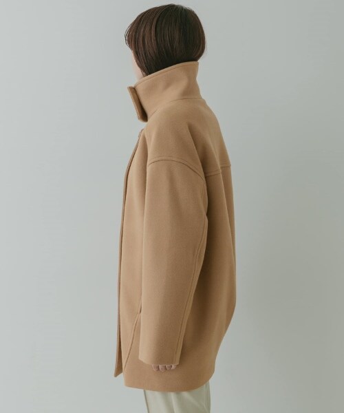 KBF（ケイビーエフ）の「KBF+ 立領繭型中長版大衣（ジャケット/アウター・レディース・象牙白/膚色/黑色・one）」の17枚目の写真