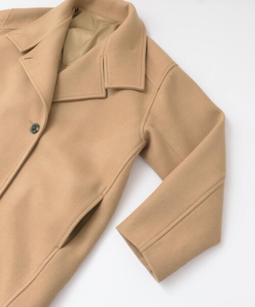 KBF（ケイビーエフ）の「KBF+ 立領繭型中長版大衣（ジャケット/アウター・レディース・象牙白/膚色/黑色・one）」の21枚目の写真