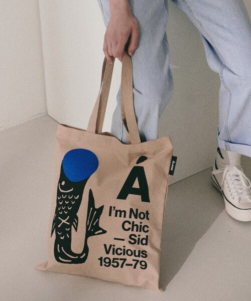 ALAND（エーランド）の「ALAND／NEW FISH ECO BAG（バッグ・レディース・アイボリー(01)/ベージュ(50)/ブルー(88)・ONE SIZE）」の2枚目の写真