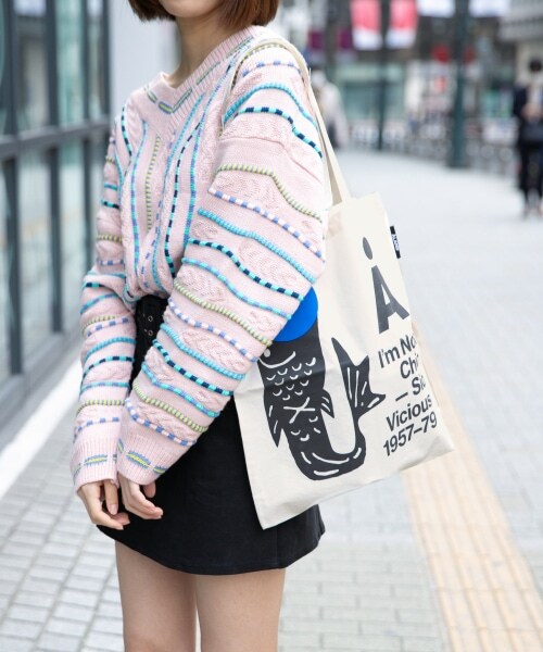 ALAND（エーランド）の「ALAND／NEW FISH ECO BAG（バッグ・レディース・アイボリー(01)/ベージュ(50)/ブルー(88)・ONE SIZE）」の13枚目の写真